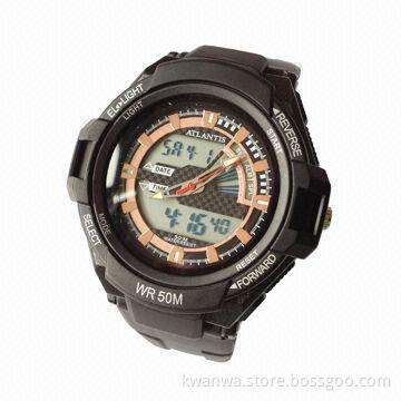 Dual-time Watch with Date and Day of Week Display